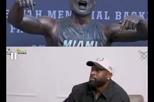 奥尼尔：雕像满意吗？韦德：本来满意，但成品和模具落差太大了！